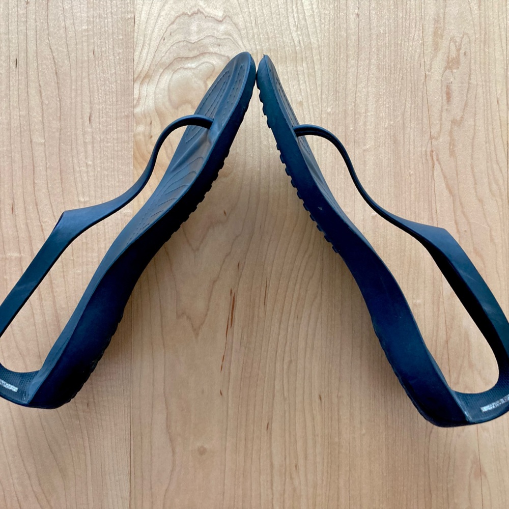 Crocs black sexi flips, size 9 womens